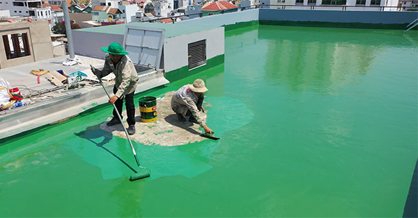 Thi công sơn epoxy cho tầng thượng tại chung cư huyện Yên Mỹ, tỉnh Hưng Yên